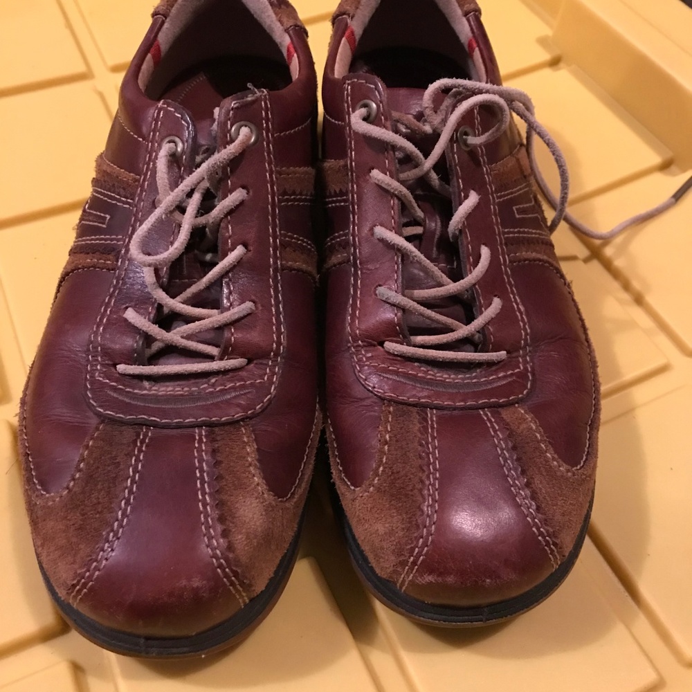Ecco Men's Tan Leather Lace up Shoes-
